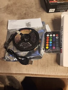 Monster Basics USB Multi-Color LED Light Strip w/ Remote 6.5ft & POWER ADAPTER! - Picture 1 of 8