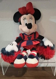 Disney Theme Parks Cheerleader Minnie Mouse Stuffed Plush  11.5" New With Tags!  - Picture 1 of 19