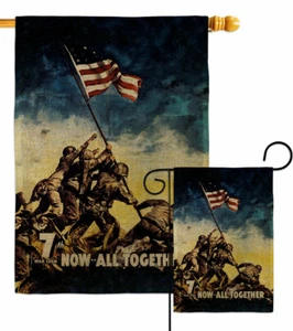 All Together Garden Flag Armed Forces Marine Corps Small Gift Yard Banner - Picture 1 of 19