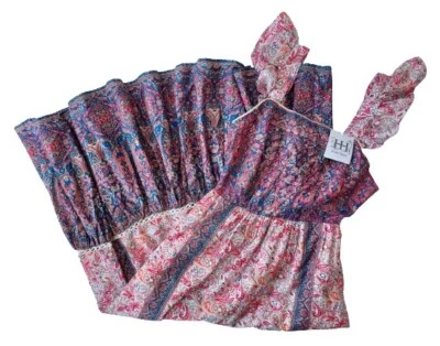 HAUTE HIPPIE 6 Flutter Sleeve Midi Dress Ruffle Hem NEW NWT Prairie Cottagecore  - Image 1 of 4