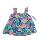 Cat & Jack Girls Size XS 4-5 Sleeveless Top Tropical Floral Multicolor