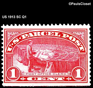 US 1913 SC Q1 UFFICIO POSTALE IMPIEGATO 1 ¢ CARMINE ROSE MNH OG P12 FINE/MOLTO FINE - Foto 1 di 2