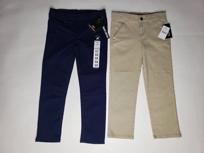 Lote de 2 Pantalones Niña Beverly Hills Polo Club Azul Marino, Chaps Caqui - Talla 6 y 6x Foto 1 de 4