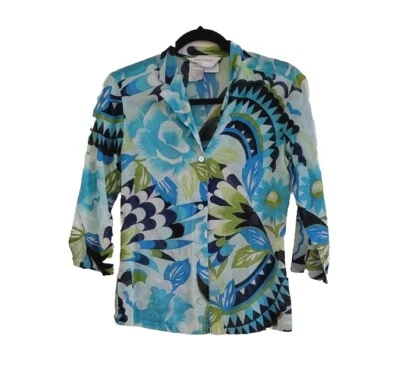 Blusa camisa estampada con botones MaxMara para mujer talla 2 Foto 1 de 4