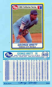 1991 Post Cereal Rookie Stars Team - #26 George Brett -  Royals  Box 736