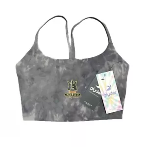 Glyder Damen Sport BH Pure Bra Silver Fog Stone Dye Reign Storm Neu mit Etikett - Bild 1 von 6