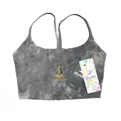 Sujetador deportivo para mujer Glyder Pure Bra plateado niebla piedra tinte Reign Storm nuevo con etiquetas Foto 1 de 4