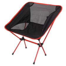 Backrest Folding Chair Beach Sunbath Picnic Barbecue Fishing Stool - RED
