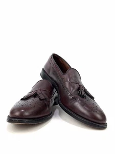 Allen Edmonds Mens Manchester Burgundy Leather Wingtip Loafers Shoes Sz 10.5 - Picture 1 of 9