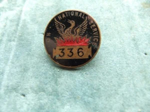ww2 national service badge 336 phoenix factory works home front war effort - Bild 1 von 2