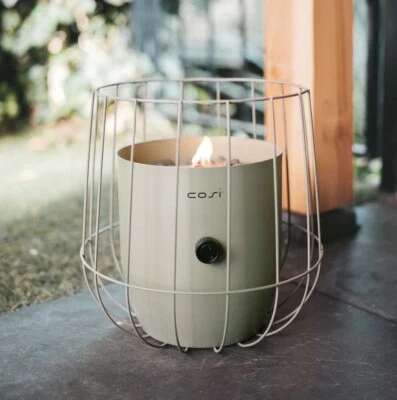 Sage Green Garden Fire Pit Outdoor Heater Gas Burner Stove Lantern Fireplace - Image 1 of 4