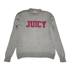 Juicy Grey Long Sleeve Round Neck Knitted Top Womens UK M CC756 - Picture 1 of 5