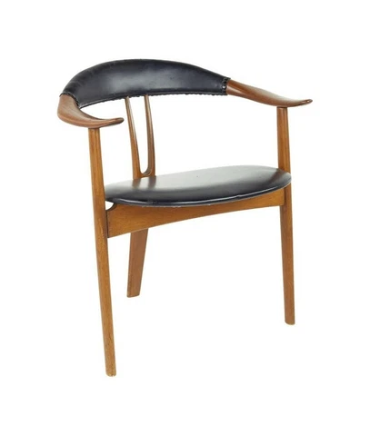 Arne Hovmand Olsen Mogens Kold Mid Century Danish Teak and Leather Lounge Chair Cover