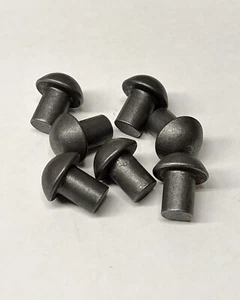 (100) 3/8 X 1/2 Round Head Solid Rivet Steel Blacksmith Antique .375 3/8" x 1/2" - Picture 1 of 5