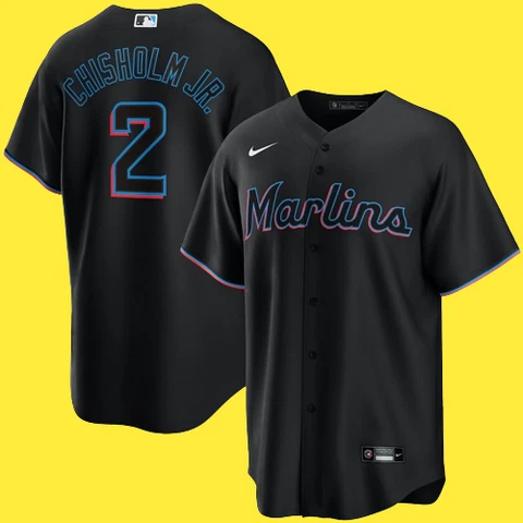 Men's Miami Marlins #2 Chisholm JR  Cool Base Stitched  Jersey All Size , color Cover