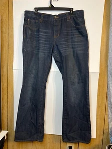 Marc Ecko RN 93536 Cut & Sew Boot Cut Mens Jeans Size 36 x 32 Blue Denim - Picture 1 of 5