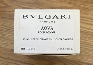 Bvlgari Aqva Pour Homme After Shave Emulsion Sachets Box Of 24 Sample Travel - Picture 1 of 2