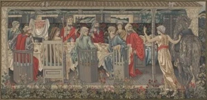 König Artus und der runde Tisch Wandteppich -- ein William Morris Design - Bild 1 von 4
