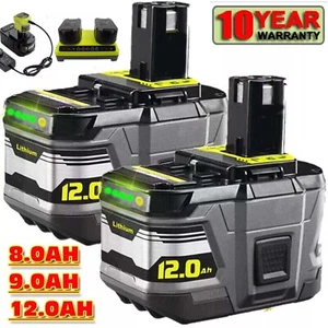 2-Pack 12.0Ah Lithium Battery For Ryobi P108 18V ONE Plus P103 P105 P107 RB18L25 - Picture 1 of 34