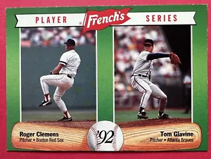 1992 French’s #2 of 18 Tom Glavine Atlanta Braves ⚾️ Roger Clemens Red Sox ⚾️ EX - Picture 1 of 3