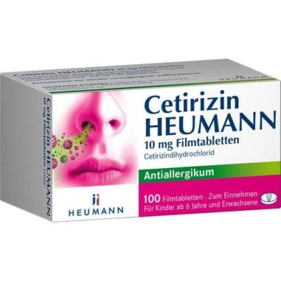 HEUMANN PHARMA GMBH & CO. G CETIRIZIN Heumann 10 mg Filmtabletten 100 St. PZN 02075479