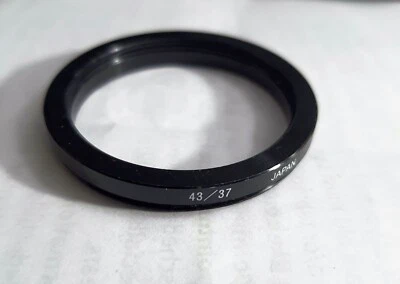43-37mm Step-Down Lens Filter Ring 43mm-37mm Japan Stepping Metal Adapter 37 mm - Image 1 of 4