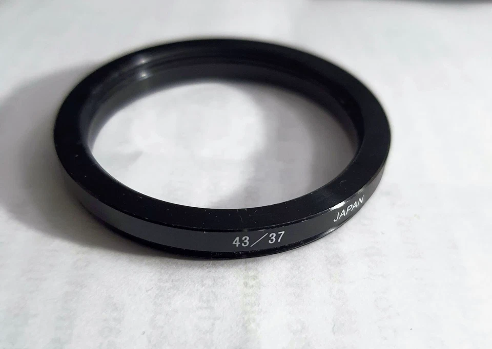 43-37mm Step-Down Lens Filter Ring 43mm-37mm Japan Stepping Metal Adapter 37 mm - Image 1 of 4