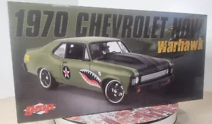 GMP 1:18 1970 CHEVROLET NOVA WARHAWK 1 OF 516 OLIVE DRAB GREEN WAR PLANE THEAM - Picture 1 of 11
