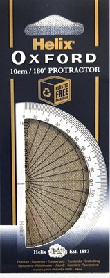 3 Rapporteurs Helix Transparents 180 Degrés - 10cm, Pour école, Bureau, Dessin