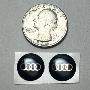 2x Emblem Logo Audi Key Fob Replacement Badge, Sticker 14mm OE Spec USA - Bild 1 von 1