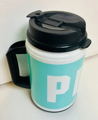 BNWT Victoria's Secret PINK AQUA LIGHT BLUE TRAVEL MUG THERMOS WATER JUG 24OZ - Image 1 of 4