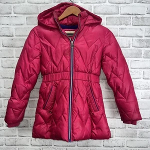 Michael Kors Girls Youth Puffer Coat Jacket Parka Size 10/12  Pink Hooded - Picture 1 of 7