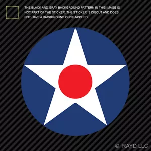 4" USAAC Roundel Sticker Die Cut Decal United States Army Air Corp 1919-1942 - Bild 1 von 1