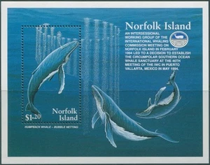 Norfolk Island 1995 SG590 Humpback Whales MS MNH - Picture 1 of 1