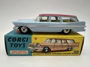Corgi 445 Plymouth Sports Suburban. Very Good in Excellent Original Box - Picture 1 of 10