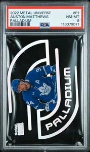 2022-23 Skybox Metal Universe Auston Matthews #P-1 Palladium PSA 8 - Picture 1 of 2