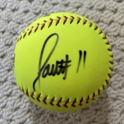Larry Fitzgerald Signed Softball Fire City Of Peoria PSA Auto Arizona Cardinals  - Image 1 of 4
