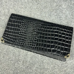 Vintage HARDAN Genuine Crocodile Leather Card Notes Check Book Wallet Purse - Picture 1 of 10