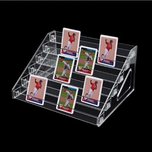 6-Tiered Trading Card Display Holder, Clear Plastic Tabletop Display Rack Hol... - Picture 1 of 6