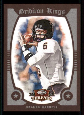 2009 Donruss Threads College Gridiron Kings Framed Red #18 Graham Harrell /100 - Image 1 of 2