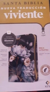 Biblia Ultrafina NTV de Zíper, con Filament (SentiPiel, Floral, Índice, - Imagen 1 de 1
