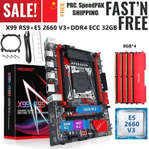 X99 Motherboard Xeon E5 2660 V3 LGA 2011-3 4*8G DDR4 ECC RAM SATA3 M.2 Combo Kit - Picture 1 of 13