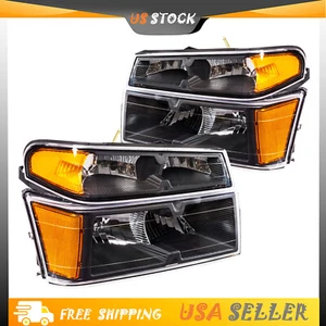 For 2004-2012 Chevy Colorado/GMC Canyon Headlights Assembly Headlamp Lamps Pair - Picture 1 of 12