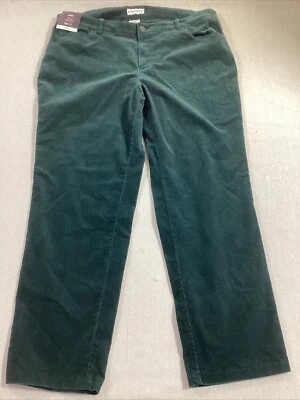 Ava & Viv Women's 18W R Plus Size Pants Mid-Rise Ankle Slightly Fitted  Green - Image 1 of 4