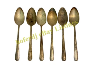 Set of 6 Holmes & Edwards Silverplate Inlaid IS Youth Dessert Teaspoons Flatware - Picture 1 of 5