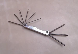 Proto Tools Folding Hex Key Wrench Set Model 4991 SAE 5/64 - 1/4 - Picture 1 of 4