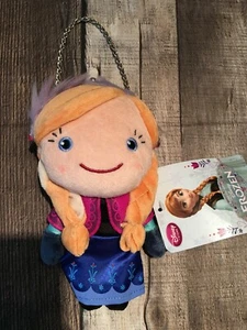 NWT DISNEY STORE FROZEN ANNA PLUSH COIN PURSE DOLL GIRLS 8" TALL PURSE BAG - Picture 1 of 4