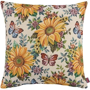 Kissenbezug Kissenhülle 50x50 GOBELIN Kissen Dekokissen Sonnenblume Gelb HOSSNER - Bild 1 von 3