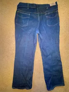 VTG 60s 70s Mens 42 x 30 Roebucks Dark Denim Cowboy Western Denim Jeans Pants - Picture 1 of 10