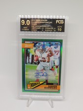 2018 Panini Honors Significant Signature Saquon Barkley Green RC #307 FCG 9/10